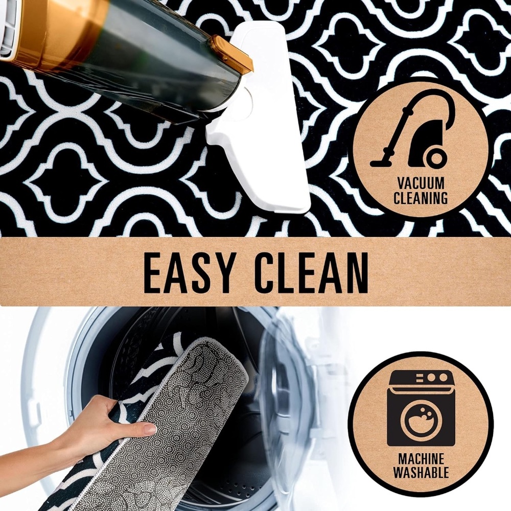 MB One Kitchen Rug 2 Pc Set, Floor Runners, Soft, Absorbent & Washable - Picture 4 of 9